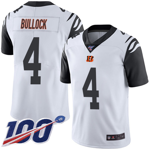 Cincinnati Bengals Limited White Men Randy Bullock Jersey NFL Footballl #4 100th Season Rush Vapor Untouchable->cincinnati bengals->NFL Jersey
